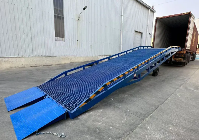 Rampa de rampa de carga industrial de 10 toneladas para la venta de rampas de muelle móvil de la carretilla elevadora