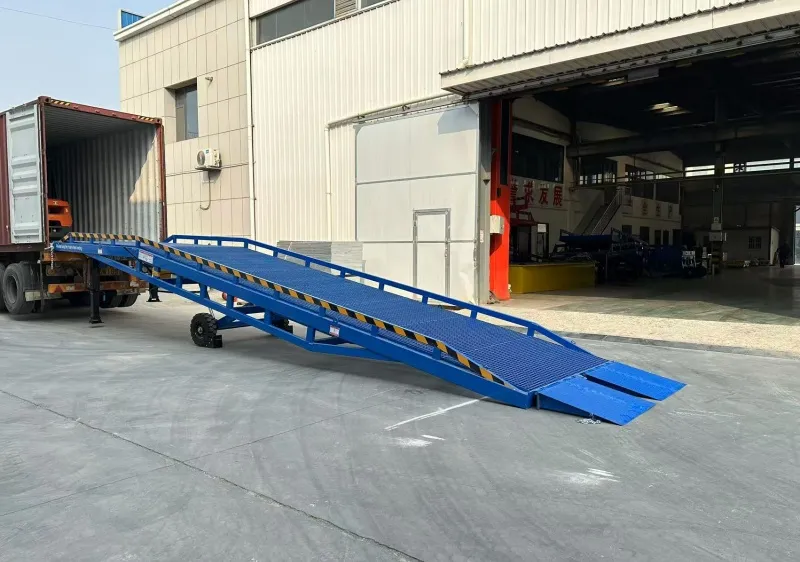 10 toneladas de cargas móviles de carga de la carretilla elevadora diseñador de rampa para la rampa para la rampa