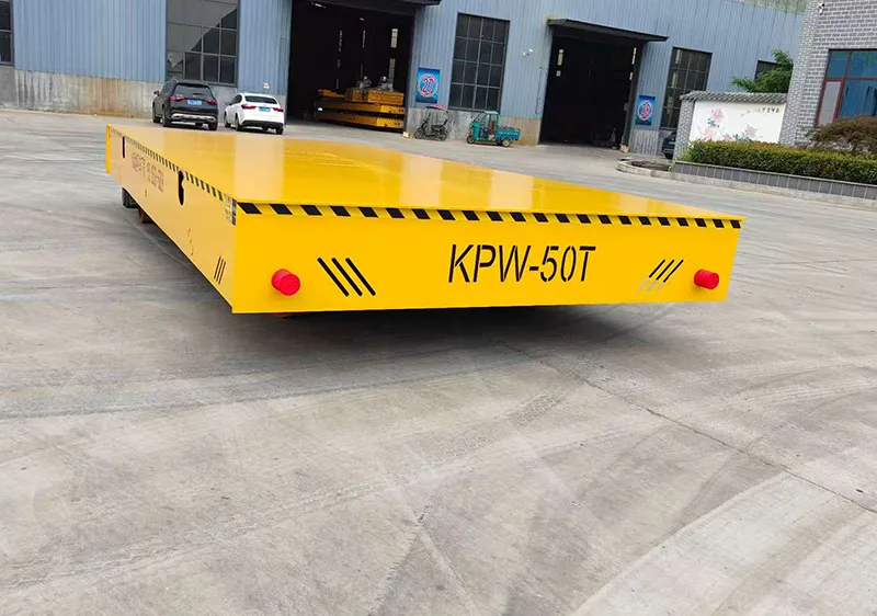 Cart de plataforma de transferencia de batería de 50 toneladas Cartro plano eléctrico hecho en China
