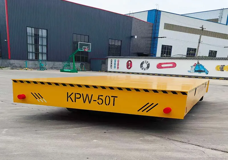 Cart de plataforma de transferencia de batería de 50 toneladas Cartro plano eléctrico hecho en China